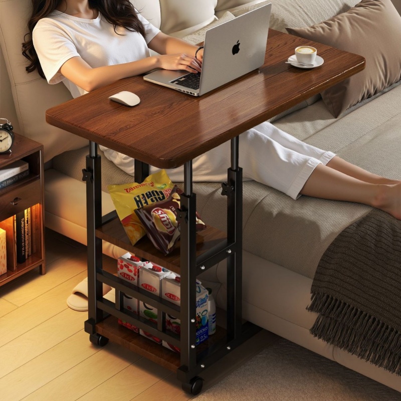 Office Furniture For Small Spaces - Hareketli Kaldırılabilir Komodin Başucu Küçük Masa