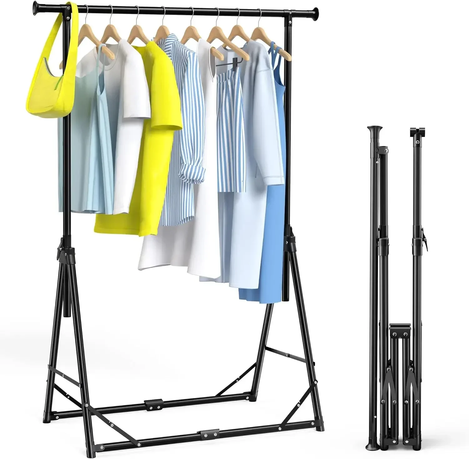 Coat Rack Standing - Katlanabilir giysi askısı taşınabilir elbise askısı
