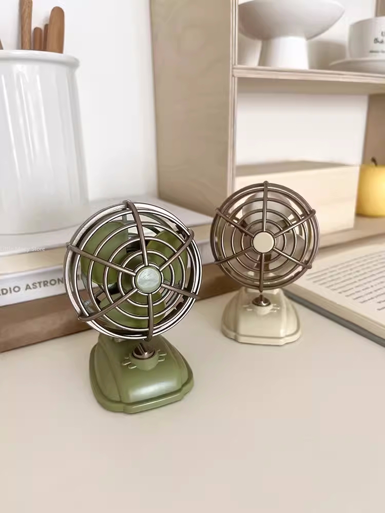 Office Furniture Wholesale - Retro masaüstü küçük Fan USB şarj