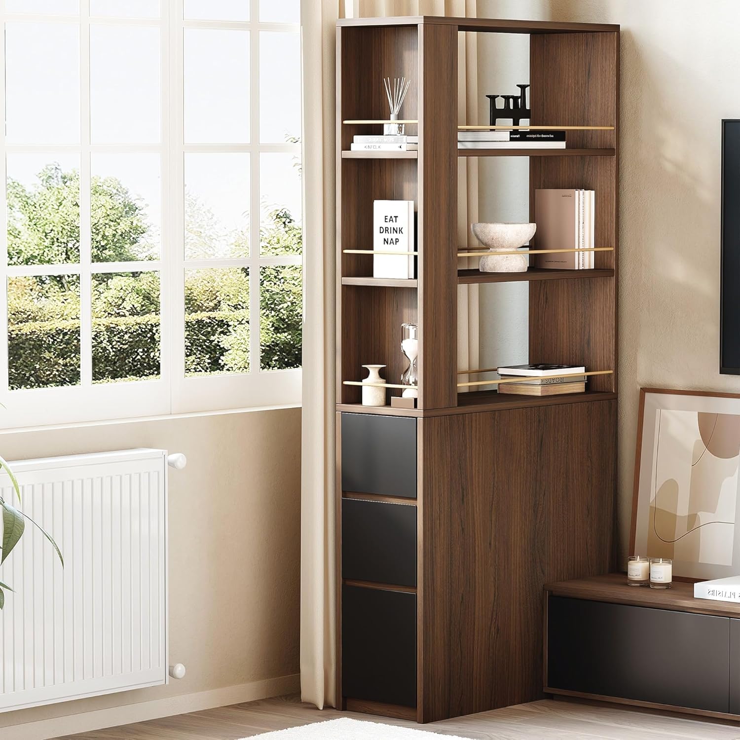 71 inç Köşe Kitaplık, 3 Çekmec - Office Furniture For Small Spaces incelemesi ve fiyatı
