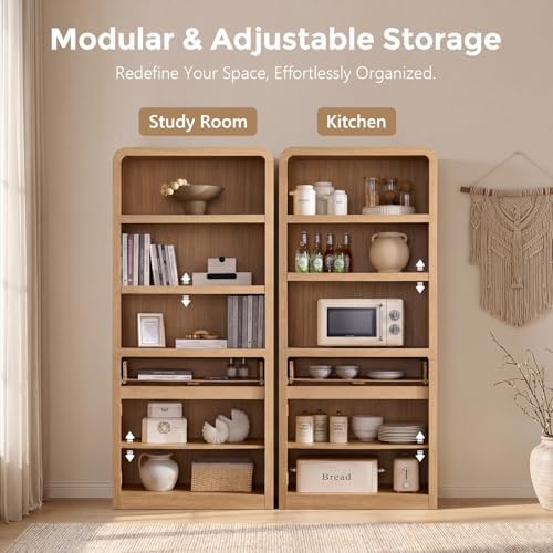 72 inç Yüksekliğinde Kapaklı M - Bookshelf 5 Tier incelemesi ve fiyatı
