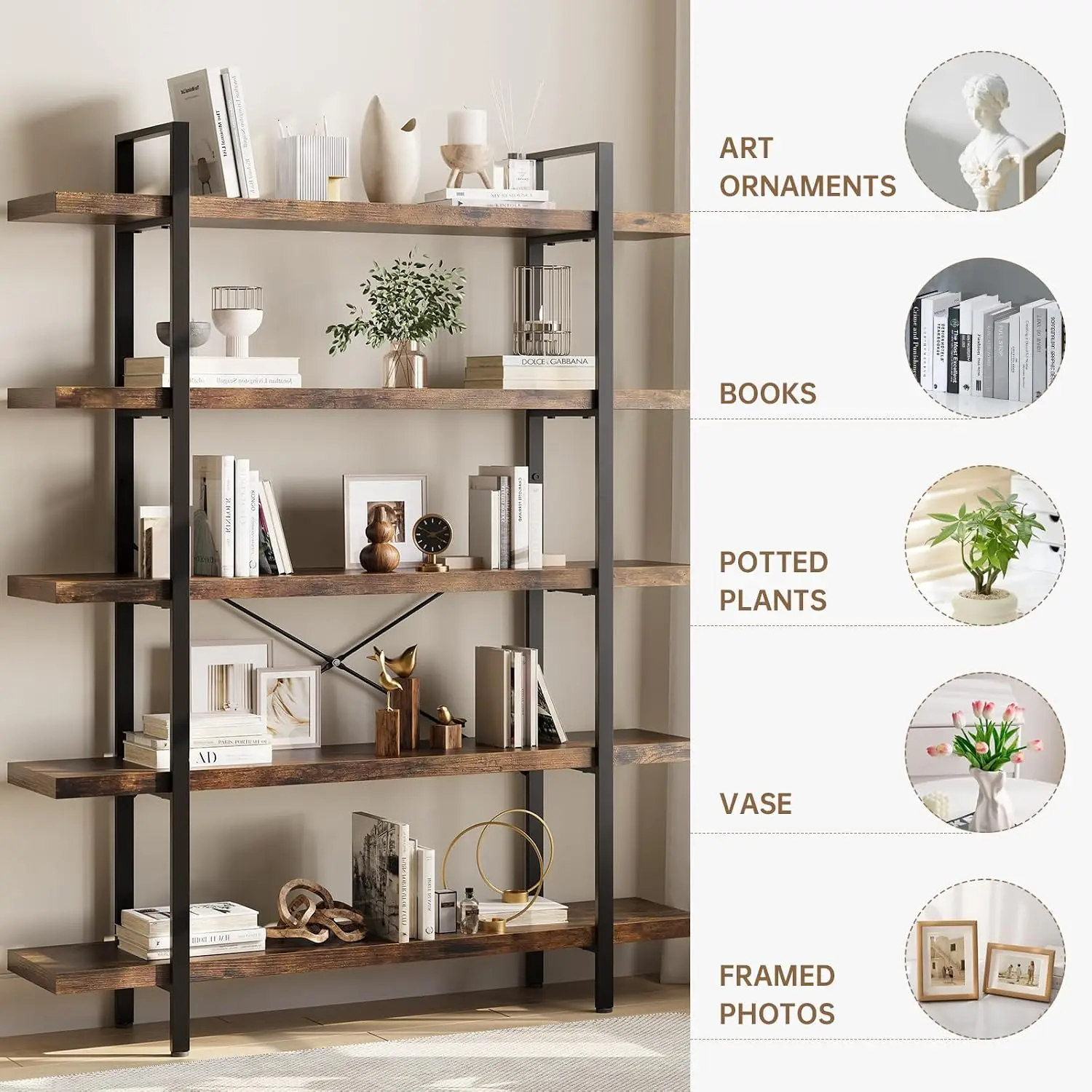 2'li Kitaplık Seti, Ağır Hizme - Bookshelf 5 Tier incelemesi ve fiyatı