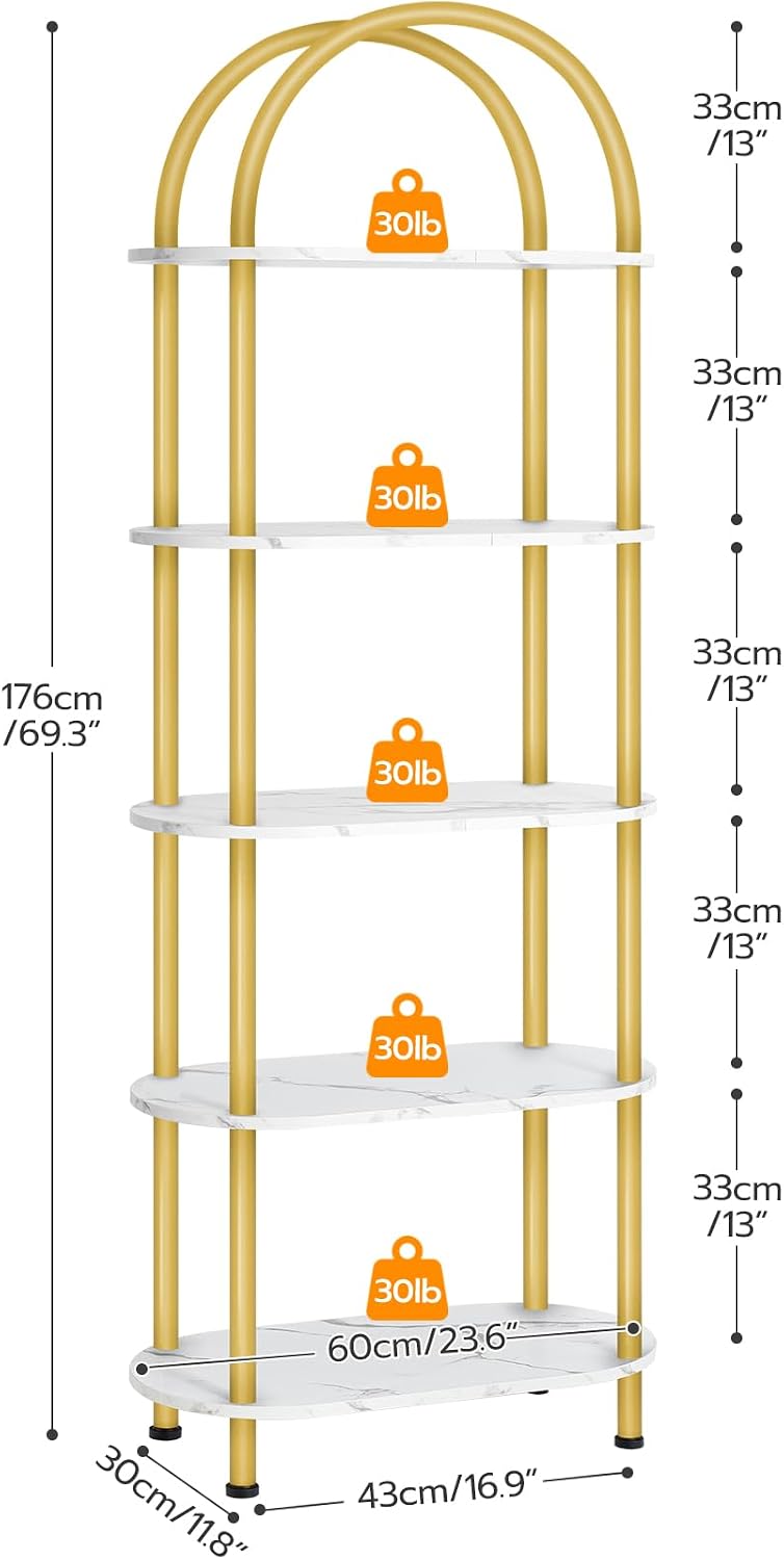 HOOBRO 5 Katmanlı Açık Kitaplı - Bookshelf 5 Tier incelemesi ve fiyatı