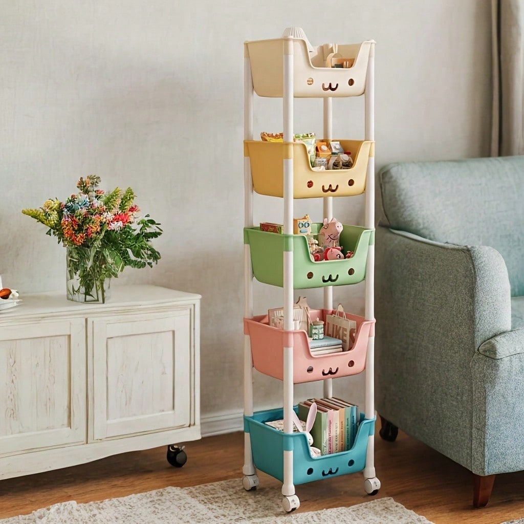 Tekerlekli Kitaplık 5 Katmanlı - Bookshelf 5 Tier incelemesi ve fiyatı