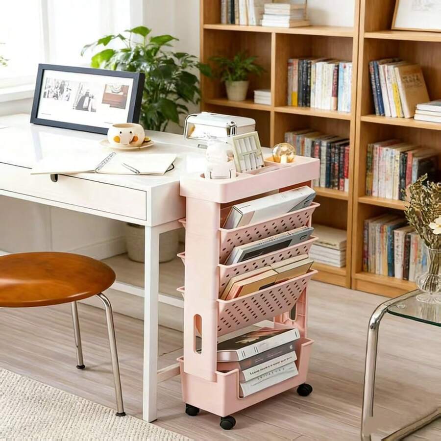 Delikli Raflı 5 Katlı Tekerlek - Bookshelf 5 Tier incelemesi ve fiyatı