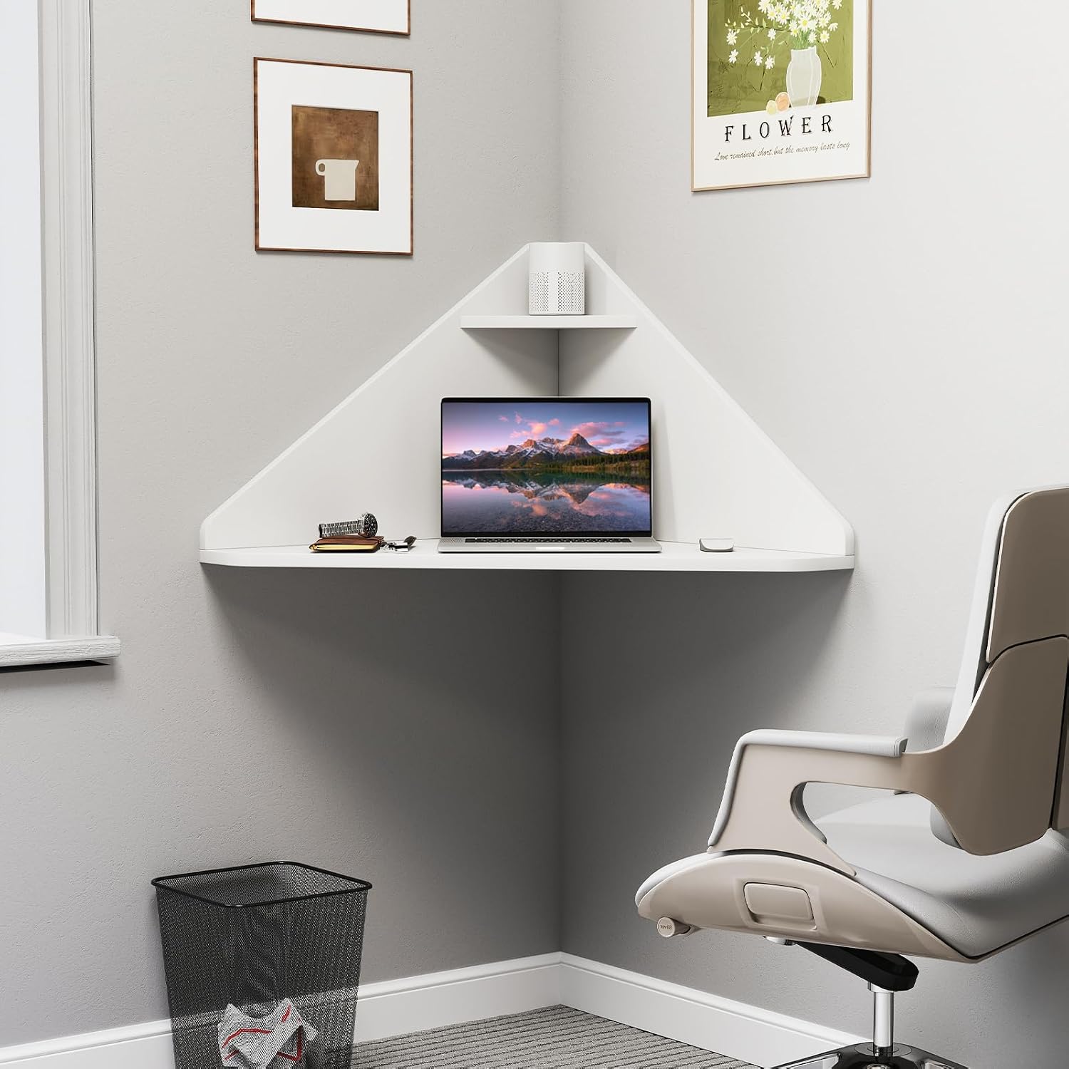 Yüzer Köşe Masası, Duvara Mont - Office Furniture For Small Spaces incelemesi ve fiyatı