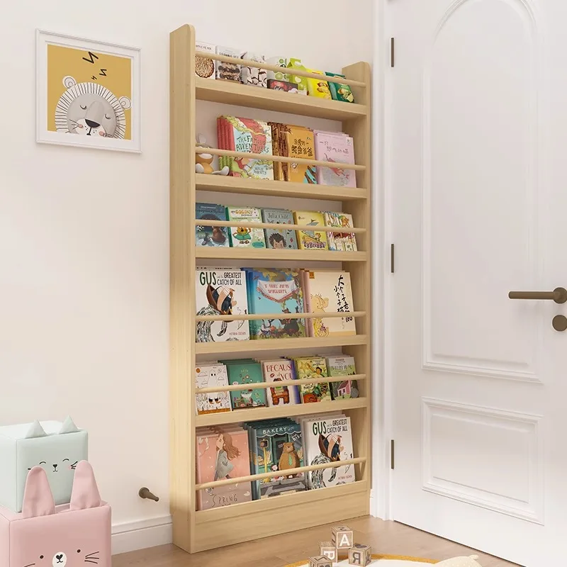 Masif ahşap kitaplık, zeminde  - Bookshelf 5 Tier incelemesi ve fiyatı
