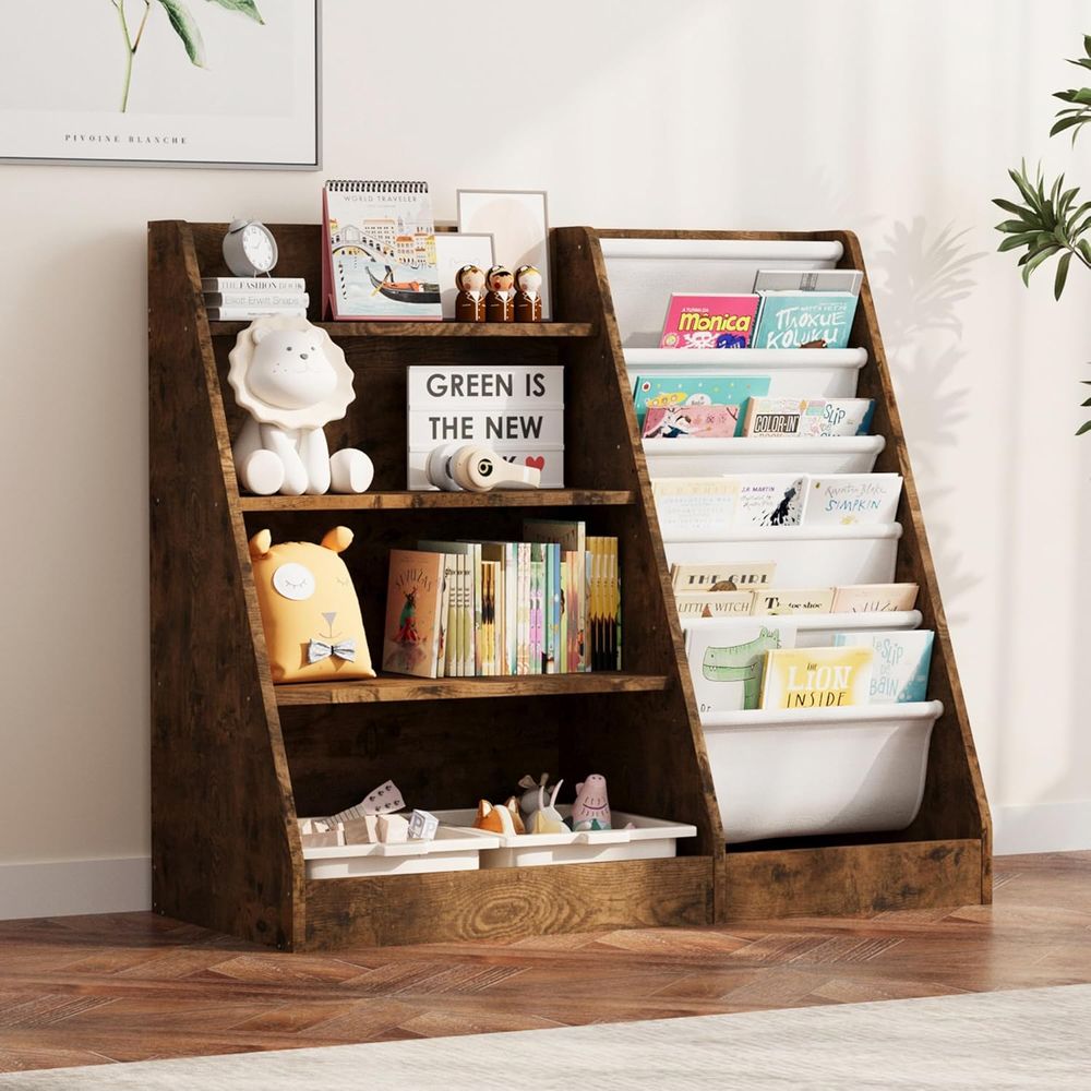 4 Katmanlı Ahşap Çocuk Kitaplı - Bookshelf 5 Tier incelemesi ve fiyatı