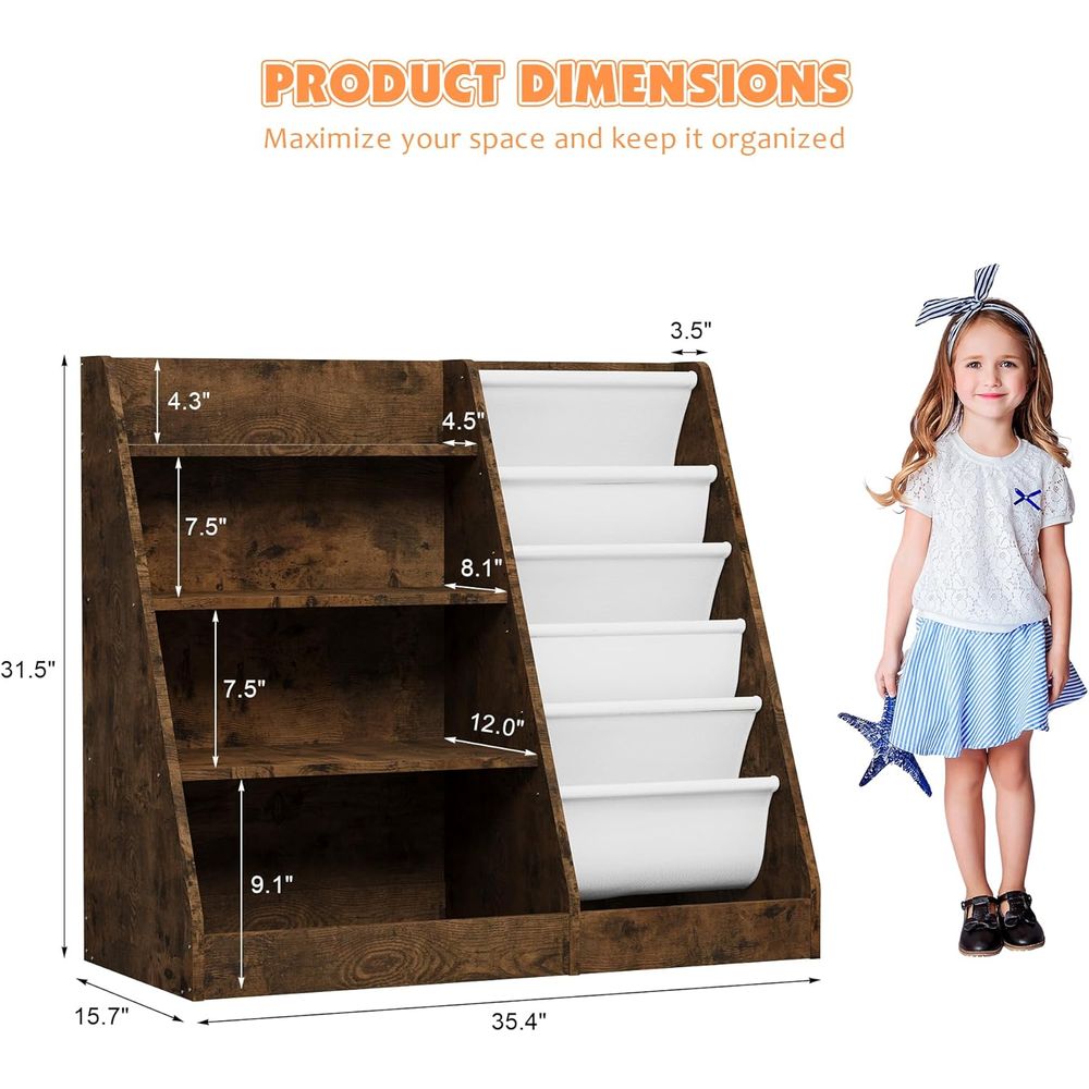 4 Katmanlı Ahşap Çocuk Kitaplı - Bookshelf 5 Tier incelemesi ve fiyatı